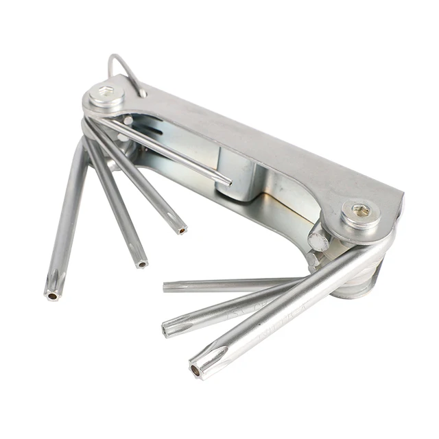 JUEGO DE LLAVES EXAGONALES TORX PLEGABLES