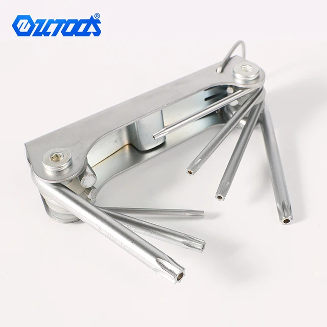 JUEGO DE LLAVES EXAGONALES TORX PLEGABLES