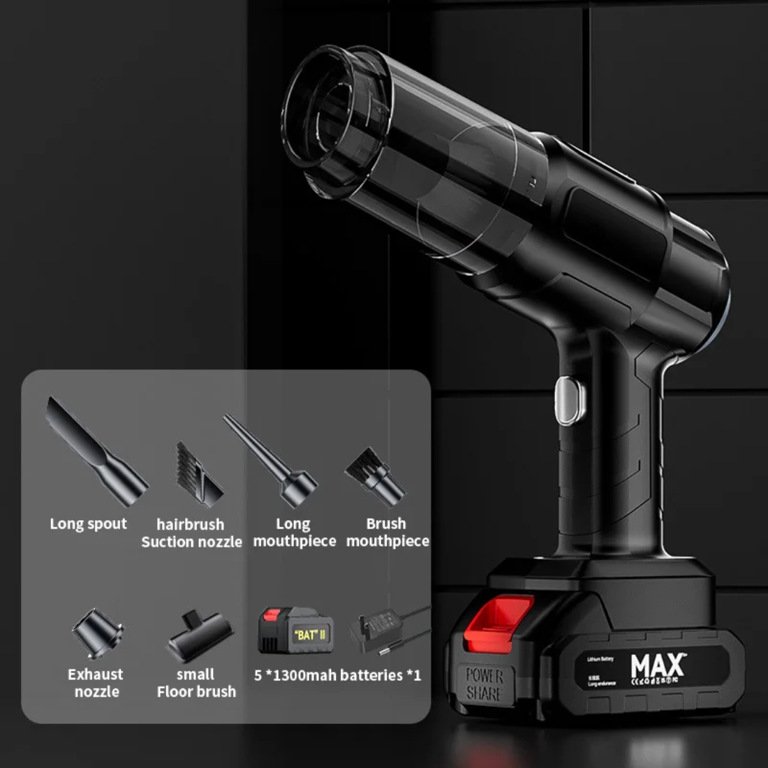 Aspiradora portátil 24v 1 bateria