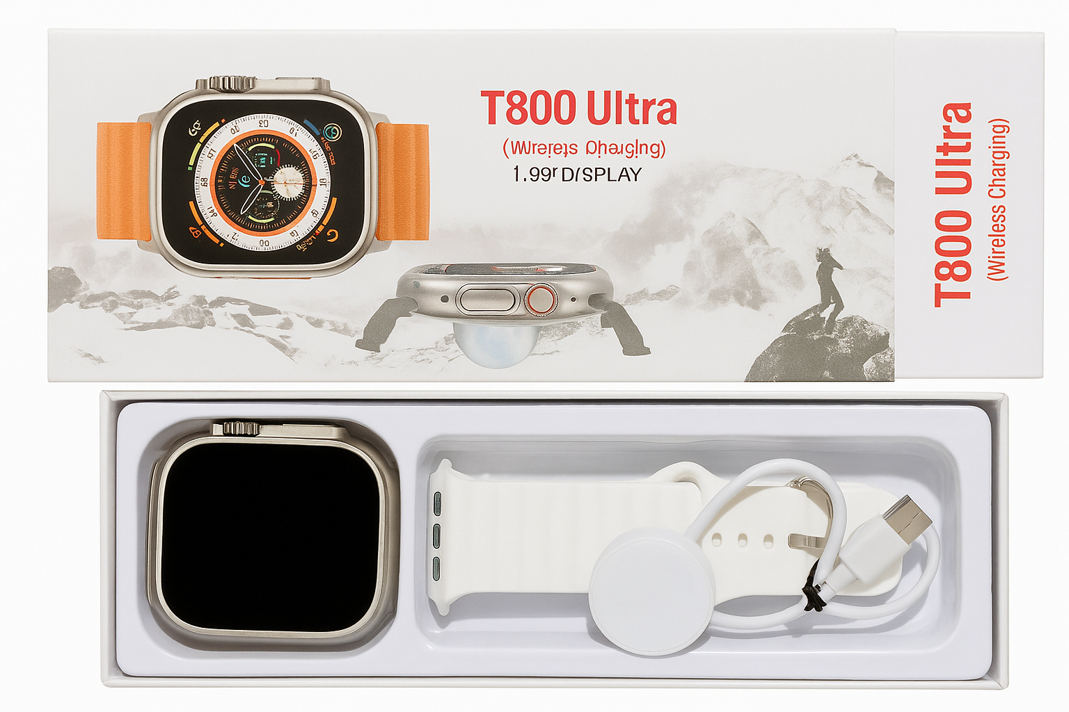 SMART WATCH T800 ULTRA + CORREA NEGRA