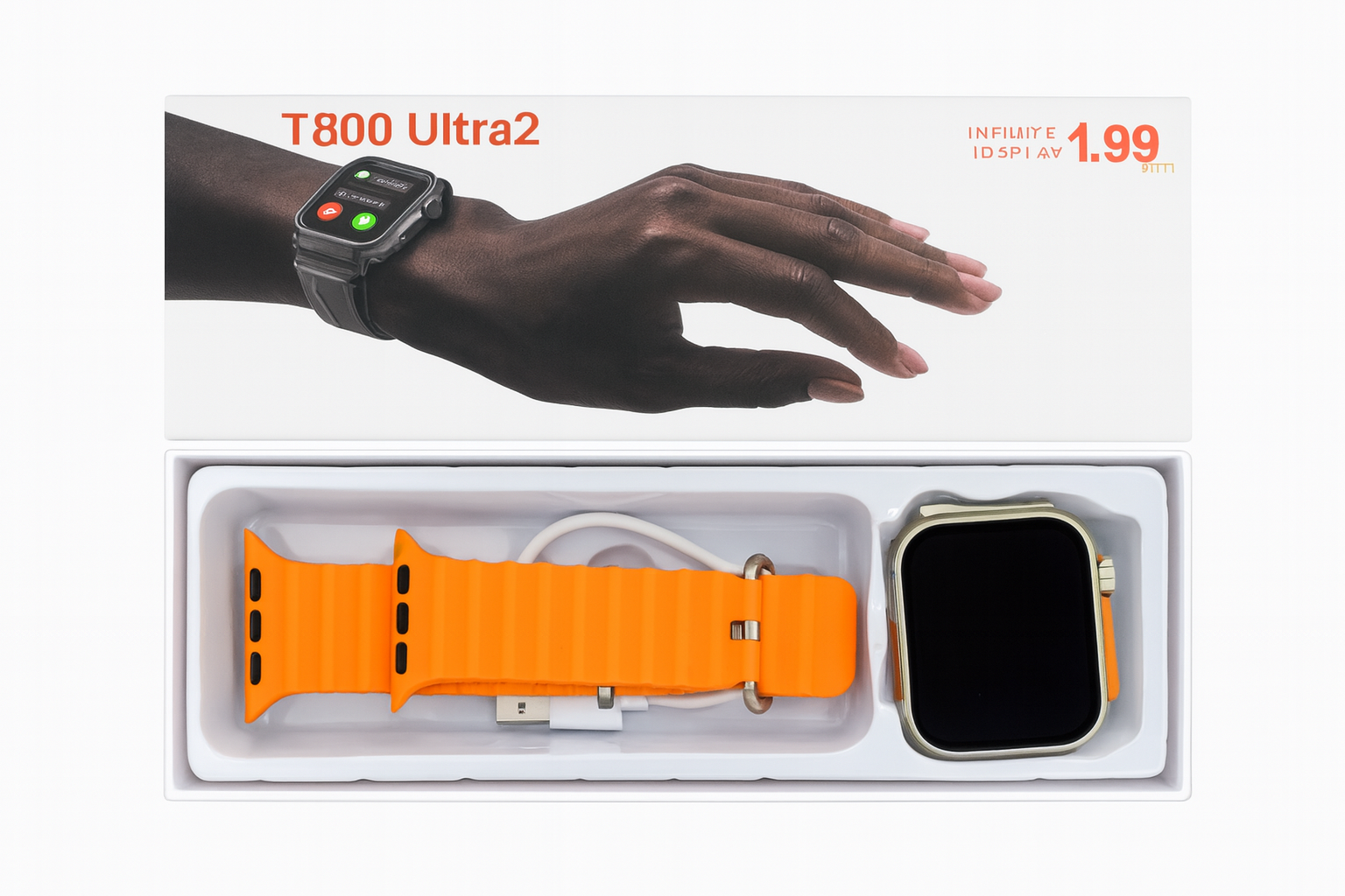 SMART WATCH T800 ULTRA2 + CORREA NEGRA