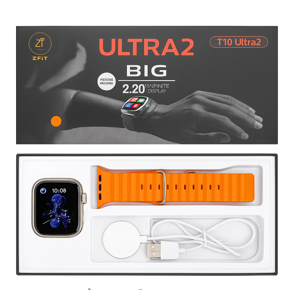 SMART WATCH T10 ULTRA2 + CORREA NEGRA