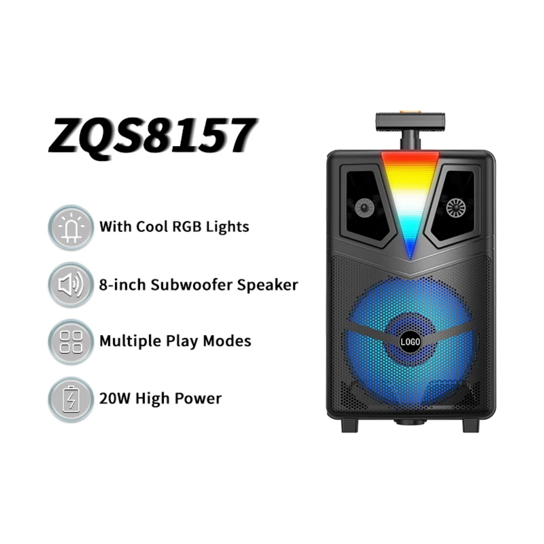 Bocina Bluetooth led